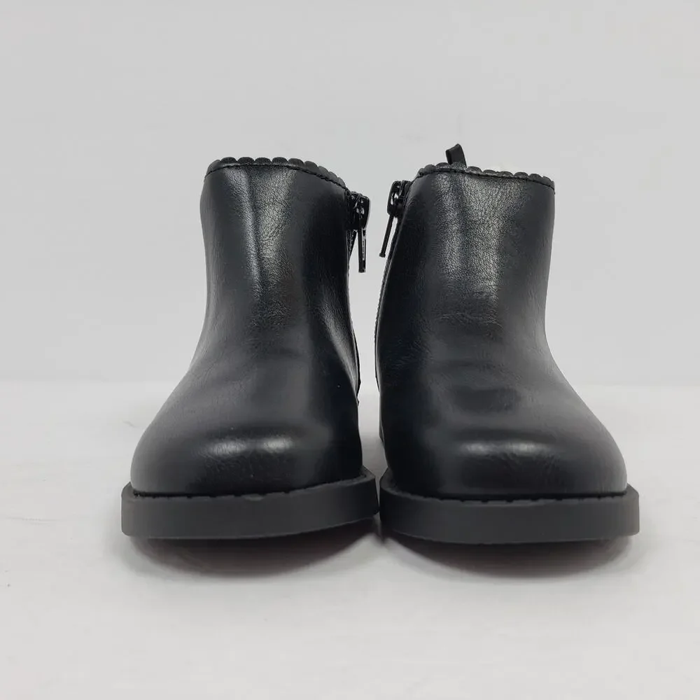 Old Navy Toddler Girls Size 7 Boo Black Side Zip Casual Chelsea Boots